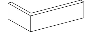 Modular thin brick corner line drawing